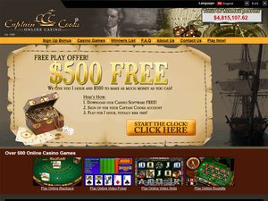 Captain Cooks Casino website