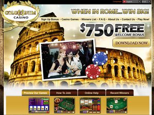 Colosseum Casino website